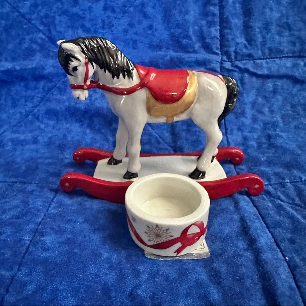 RARE Villeroy & Boch Christmas candleholder Horse  Figurine Excellent Condition